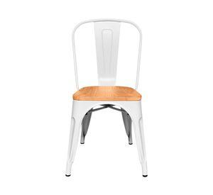Silla Tolix blanco/natural Form Design