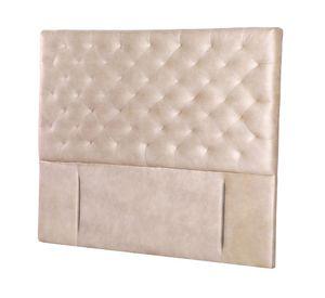Respaldo King Brescia cuero beige Latam Home