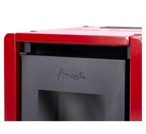 Estufa a pellet Italy 6100 rojo 6 kW + kit instalación techo