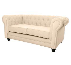 Sofá 2 cuerpos Chesterfield felpa