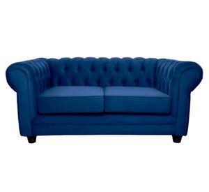 Sofá 2 cuerpos Chesterfield felpa
