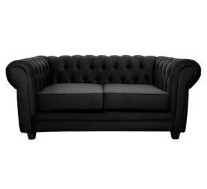 Sofá 2 cuerpos Chesterfield felpa