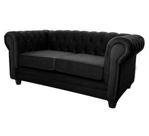 Sofá 2 cuerpos Chesterfield felpa