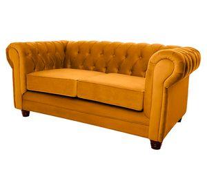 Sofá 2 cuerpos Chesterfield felpa