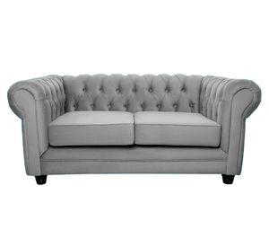 Sofá 2 cuerpos Chesterfield felpa