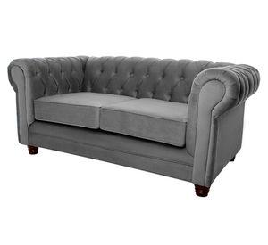 Sofá 2 cuerpos Chesterfield felpa