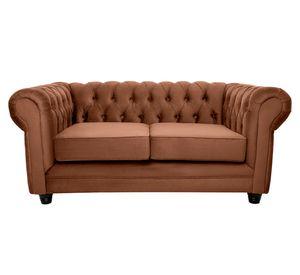 Sofá 2 cuerpos Chesterfield felpa