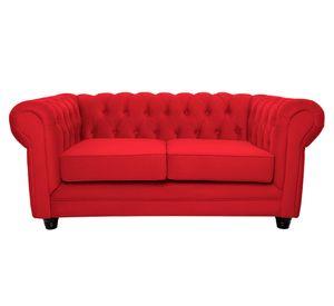 Sofá 2 cuerpos Chesterfield felpa