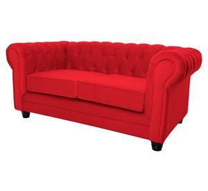 Sofá 2 cuerpos Chesterfield felpa