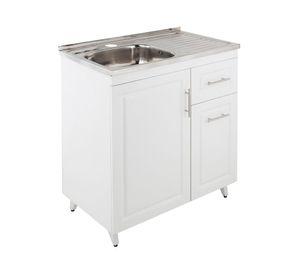 Kit mueble lavaplatos 80x50 cm derecho PD80 blanco