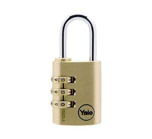 Candado viajero con clave 3 diales locker/maleta/mochila bronce 30mm Y150 Yale