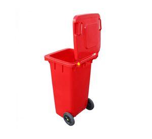Basurero 120 litros rojo