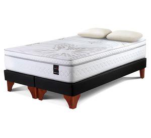 Box spring king Art 4 patas + almohadas viscoelásticas Rosen