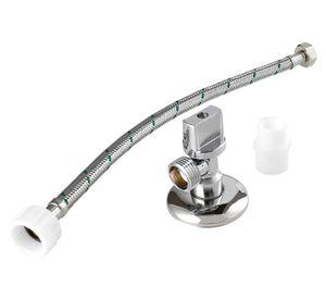 Llave angular y flexible 1/2" cromado
