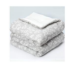 Cubrecama Floral gris 2 plazas