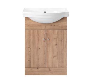 Kit mueble vanitorio Marie rústico 50x80 cm + cubierta