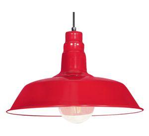 Lámpara colgante 40 W E27 luz cálida Isi rojo