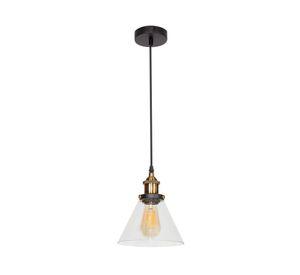 Lámpara colgante 40 W E27 luz cálida retro transparente
