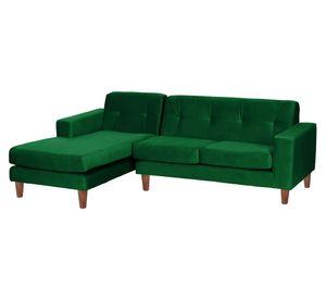 Sofá Seccional Salerno izquierdo verde Latam Home