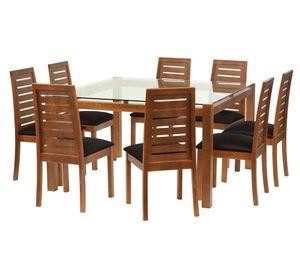 Juego de comedor 8 sillas Barcelona negro Latam Home