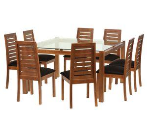 Juego de comedor 8 sillas Barcelona negro Latam Home