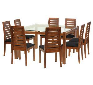 Juego de comedor 8 sillas Barcelona negro Latam Home