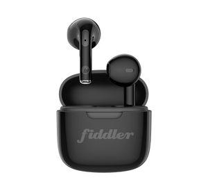 Audífono tws fiddler FD-COLORS23B bluetooth + cable tipo C negro mate