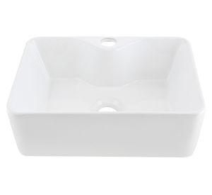 Lavamano sobreponer 40 cm loza blanco