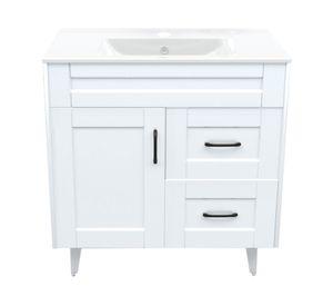 Mueble vanitorio 80 cm BM-Deluxe-80SKB+P-80 blanco Domsa