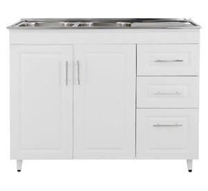 Kit mueble lavaplatos 120x50 cm derecho PD120 blanco