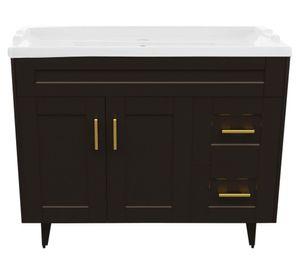 Mueble vanitorio 100 cm BM-Deluxe-100SKC+F-1 café Domsa