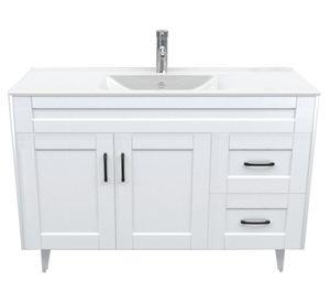 Mueble vanitorio 120 cm BM-Deluxe-120SKB+P-1 blanco Domsa