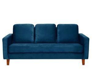 Sofá Venecia velvet azul petróleo