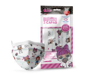 Mascarilla desechable Lol 3 unidades Gelatti