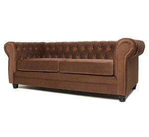 Sofá 3 cuerpos Chesterfield felpa
