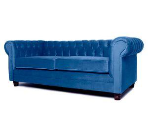 Sofá 3 cuerpos Chesterfield felpa