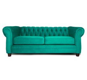 Sofá 3 cuerpos Chesterfield felpa