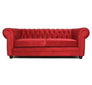Sofá 3 cuerpos Chesterfield felpa