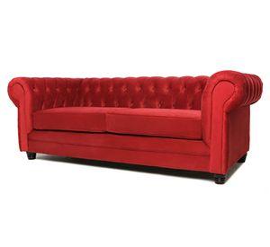 Sofá 3 cuerpos Chesterfield felpa
