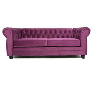 Sofá 3 cuerpos Chesterfield felpa