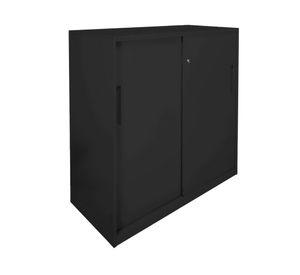 Gabinete Office metálico 110x90x45 cm negro