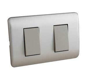 Interruptor doble iridium champagne mod beige Schneider