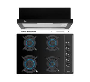 Kit empotrable encimera GBC 64003 KBB 4 quemadores + Campana TL 6310 60 cm negro 187 W