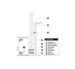 Kit instalación pellet muro Amesti