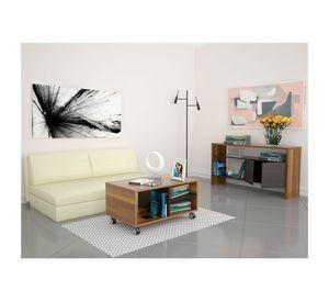 Mesa de centro + arrimo Classic caramelo/wengue TuHome