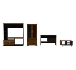 Set estante TV 55" Classic caramelo wengue