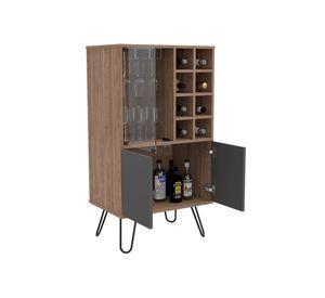 Rack TV 55'' + bar + mesa de centro Vassel miel/plomo TuHome