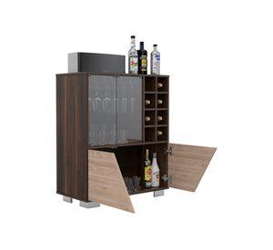 Rack TV 70'' + bar+ arrimo + mesa de centro Fraktal habano/miel TuHome
