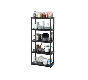 Estante 5 niveles negro Rimax