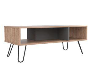 Rack + bar alto + buffet + mesa de centro Vassel miel/plomo TuHome